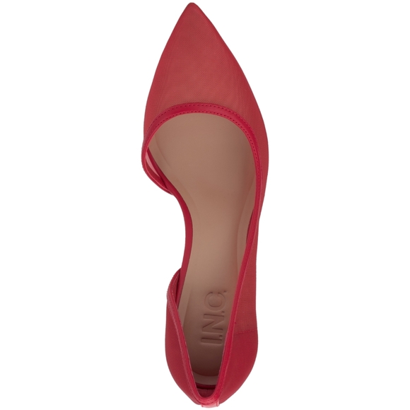 INC INTERNATIONAL CONCEPTS Kenjay D'orsay Red Mesh Stiletto Heel Pumps Size 8 - Picture 3 of 8